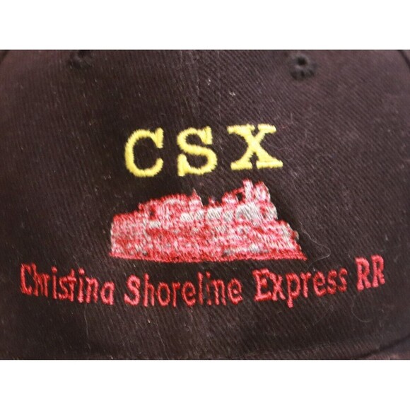Vintage CSX Railroad Transportation Embroidered Snapback Christina Cap Hat - Picture 2 of 6